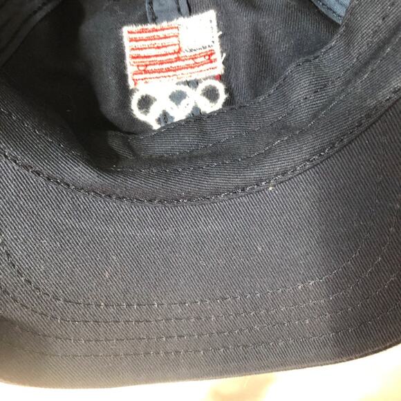 USA Olympics Hat Sixth Ring American Flag Adjustable Strap Embroidered Cap - Picture 6 of 6